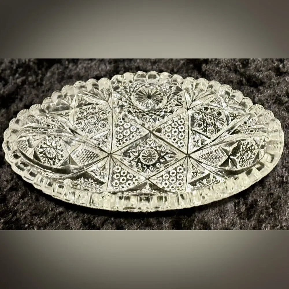 Antique imperial glass candy dish